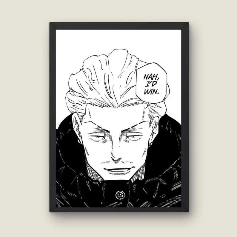 Jujutsu Kaisen Kinji Hakari Animated Character Element Matte Paper Poster, Home Decor Photo Print for Room Wall Art, Animated Character Element Prints