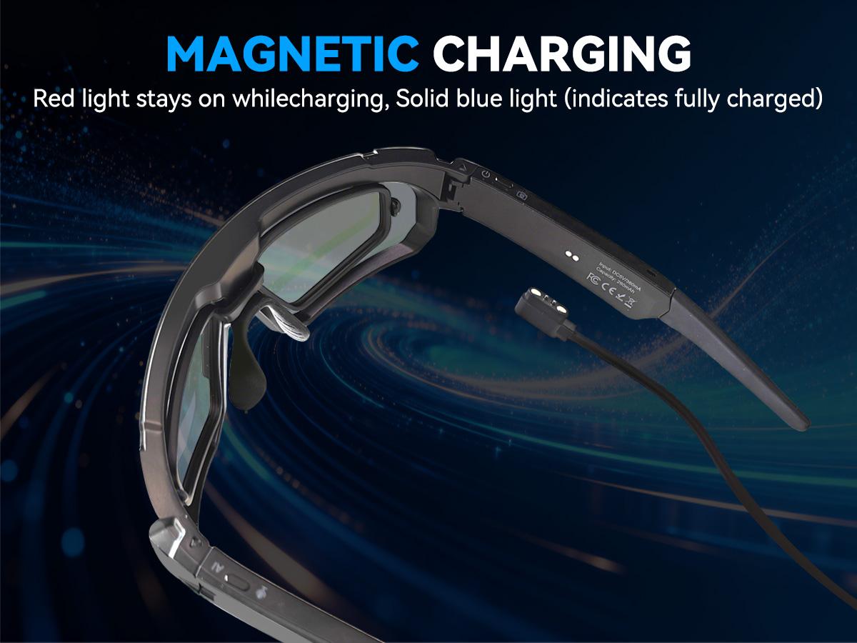 2026 New AI Smart Sport Sunglasses with HD 32MP Camera, 1200P Video Recording, AI Assistant (ChatGPT) & Real-Time Translation, Voice Control, Bluetooth 5.4 & WiFi – Ideal for Cycling, Golf, Running & Driving