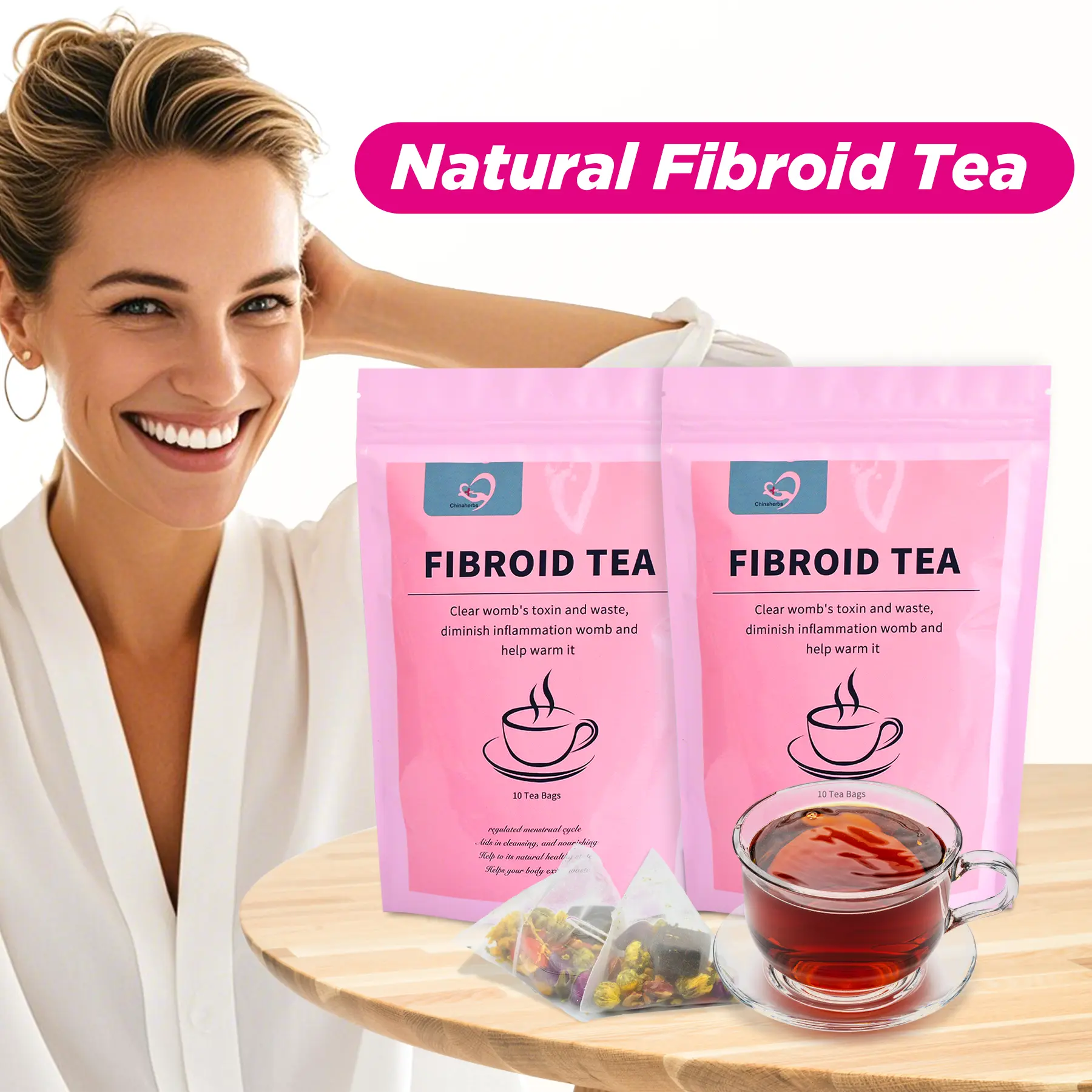 Aromlife Natural Fibroid Tea for Women – Herbal Wellness Tea to Support Uterine Balance, Gentle Detox, and TTC Health