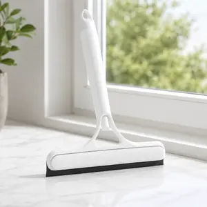 2025 New 3-in-1 Window Scraper with Spray Function – Squeegee, Scraper & Brush for Multi-Surface Cleaning (Shower Glass, Windows, Mirrors & Doors)