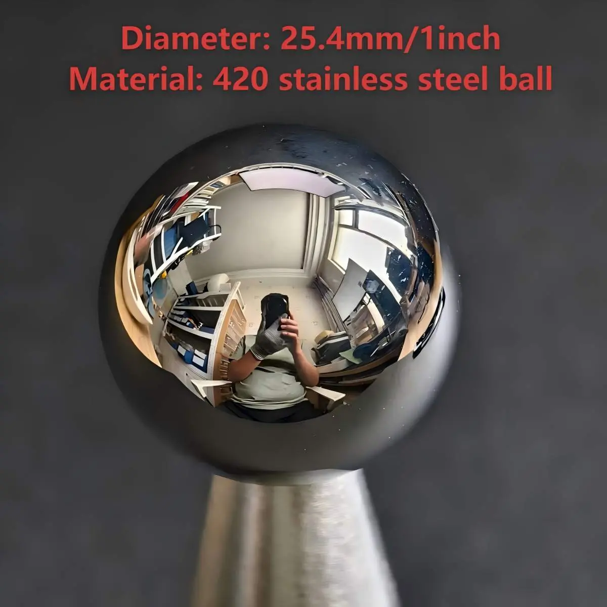 Precision Stainless Steel Balls, 4-Pack Diameter 25.4mm/1 Inch, Made of 420 Stainless Steel, Durable and High-Quality Engineering