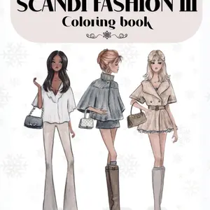 Scandi Fashion 3 Coloring Book by Emmzonn – Cozy Scandinavian Fashion Illustrations & Creative Coloring Paperback