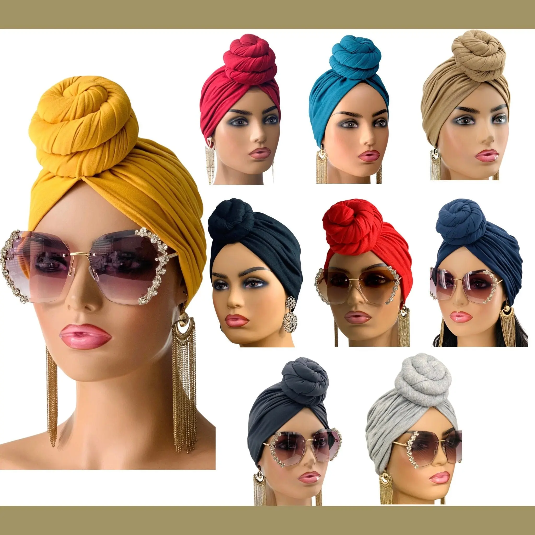 Bun Style Pre-Tied Turban Bun Style Pre-Tied Turban