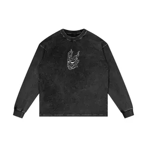 SS Acid Wash Oversize Long Sleeve T-Shirt