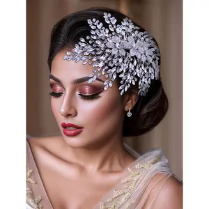 Rhinestone Decorated Bridal Headwear, Elegant Bridal Headwear for Wedding Party Formal Occasions, Fashion Hair Accessories for Women