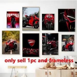 Italian Superbike Brand D-Ducati Poster HD Waterproof poster Art Aesthetic Wall Decor Home Bar & More decoration for bedroom bar parlor home decor gift fade-Resistant, Non-sticky, vibrant Wall print poster