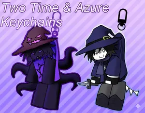 FORSAKEN Two Time and Azure Keychains, Forsaken Acrylic Keychain, TwoTime Keyring, Azure Keyring, Cute, Durable, And Perfect For Bags, Keys, Or Gifts. Great For Daily Use Or As Thoughtful Little Gifts For Your Friends And Yourself.