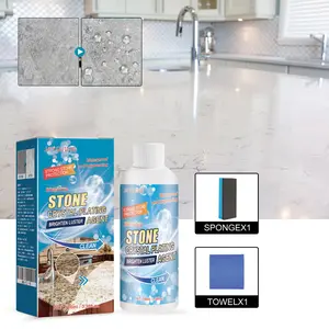 Stone Crystal Coating Agent Set, Kitchen Quartz Stone Tile Countertop Scratch Repair, Stain Cleaning and Polishing Agent
