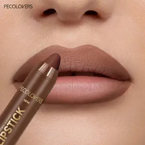 Lipstick Pencil Sexy Red Matte Velvet  Long-lasting Lip Glaze Plump Non-stick Cup Lipstick Natural Outline Lips Lipliner Pen Makeup Cosmetic Lipstick