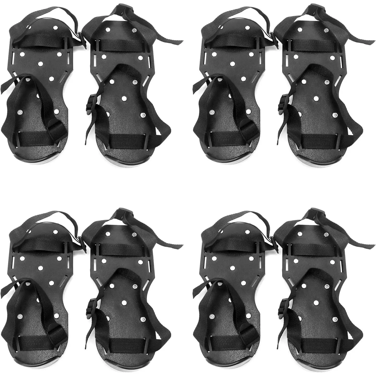 Spiked Shoes With 3/4" Short Spikes Perfect For Epoxy Floor, Overlays, Cover Installation, Green Color (Pair)