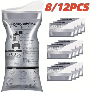 Disposable Emergency Urinal Bag, 8/12Pack Portable Camping Pee Bags, Travel Pee Bags, Traffic Jam Emergency Portable Urine Bag, Vomit Bags for Men Women Patient