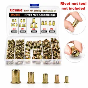 Rivet Nut Set (Sizes M3–M8, Carbon Steel) – Suitable for Automotive Repair and Warehouse Operations – Father's Day Gift