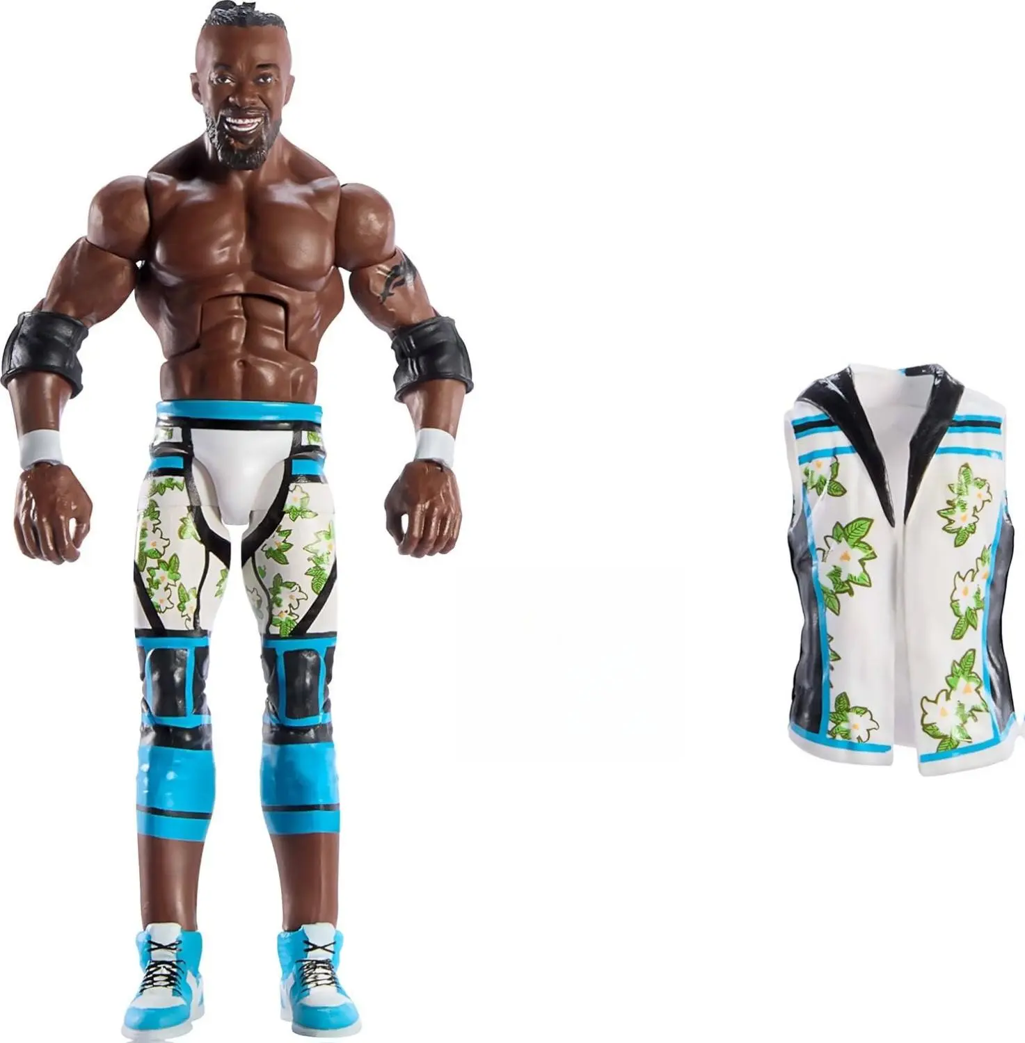 Mattel WWE Elite Kofi Kingston Action Figure Series #113 6-inch Collectible with 25 Articulation Points & Swappable Hands TrueFX Detailing