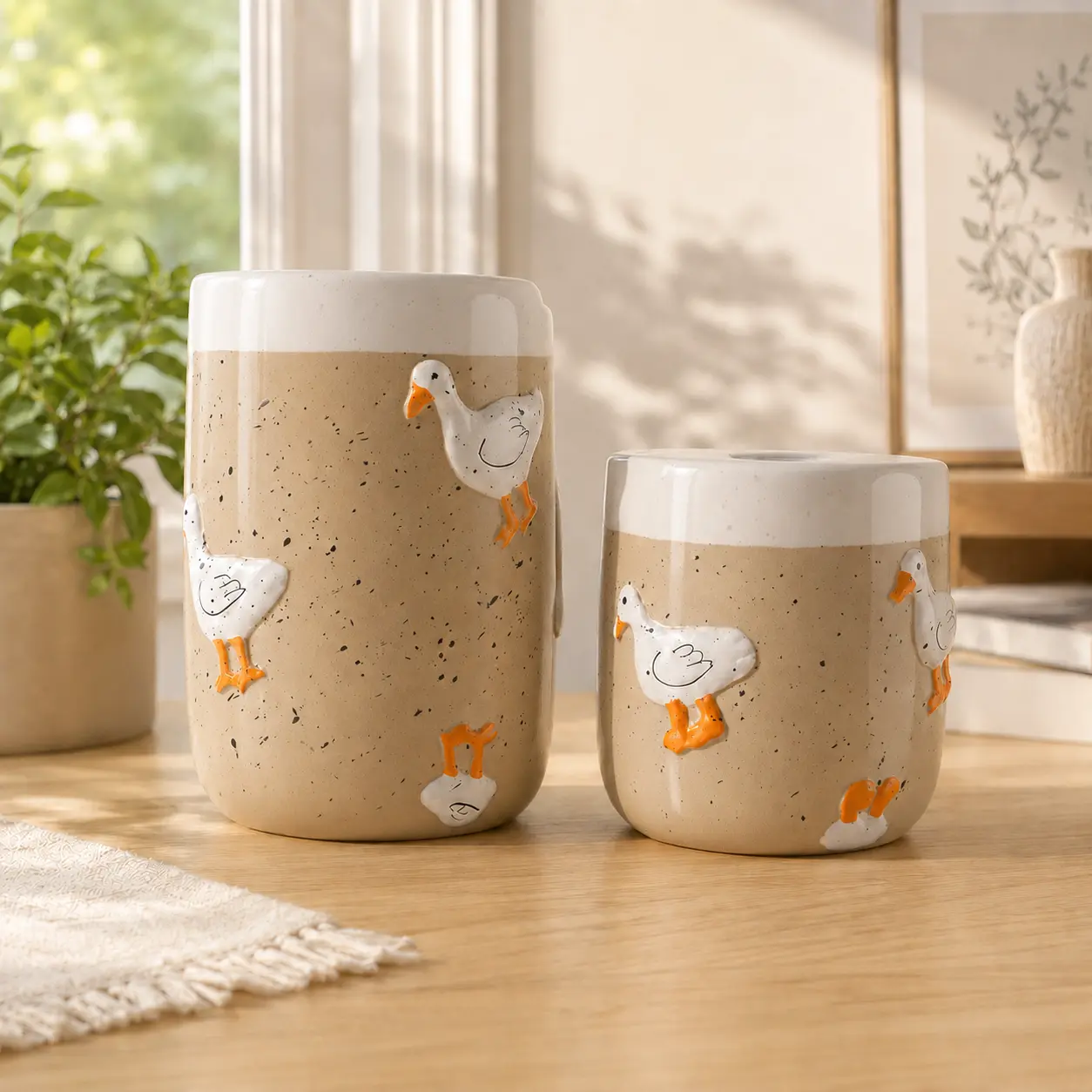Handmade Ceramic Mug - 10 oz -170z Whimsical Duck Animal Cup, Microwavable Dishwasher Safe Travel Tumbler, Unique Gifts for Coffee Lovers, Reusable for Hot/Cold Drinks, Ceramic Mugs, Beverage Mug