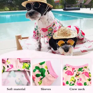 Dog Jumpsuit Cute Animal Print Puppy Pajamas Soft Lightweight Post Surgery Recovery Pets Onesie