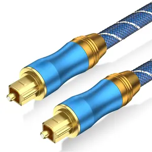 SQ-CGC004 Digital Optical Audio Cable Fiber Optical Toslink Cable SPDIF Audio Cable Male to Male Cord for Home Theater, Sound Bar, TV, PS4, Xbox, PlayStation & More (6Feet/1.8M)
