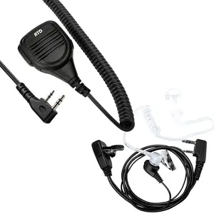 RTD Speaker Mic for Baofeng Radios, Compatible with BAOFENG UV-5R UV-5RM UV-82 DM32 888S K5 and Kenwood – Walkie Talkie Shoulder Mic with Clear Audio, Two-Way Radio Accessory