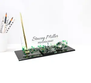 Personalized office desk name plate acrylic glass (4"x12")