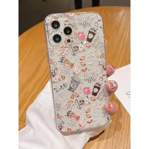 Coffee Pattern Phone Case Suitable For IPhone17/16 Pro Max/15 Pro Max/14 Pro Max/13 Pro Max/12 Pro Max