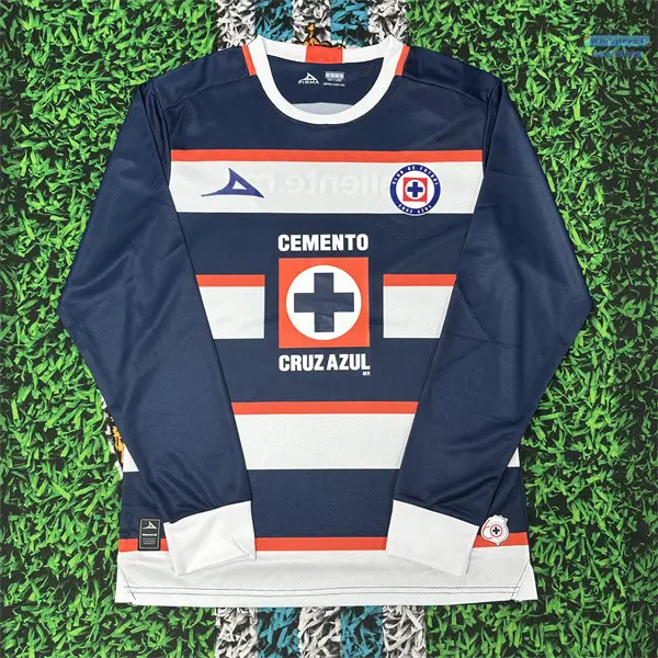 2425 CRUZ AZUL Away Goalie Blue long sleeves Top Soccer Jerseys LIGAMX FAN EDITION