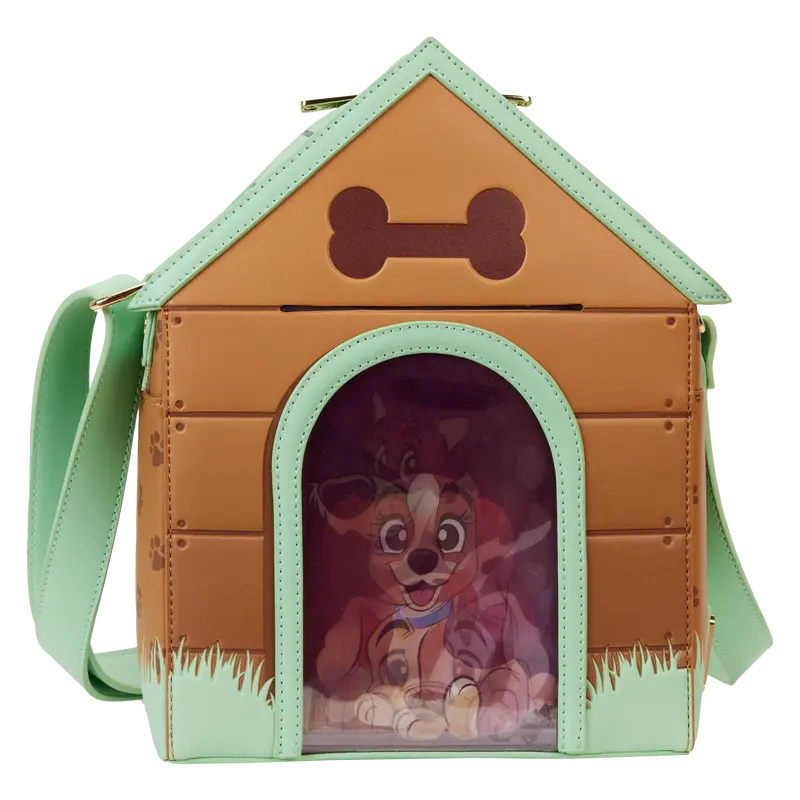 I Heart Disney Dogs Dog House Triple Lenticular Figural Crossbody Bags