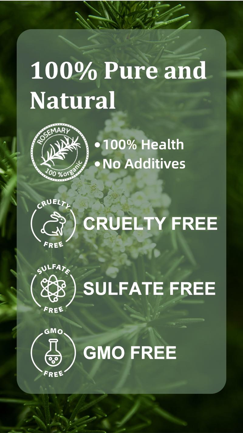 Tgideas Rosemary Shampoo  - Promotes Hair Growth Controls Oil and Dandruff Soothes Scalp and Restores Shine!