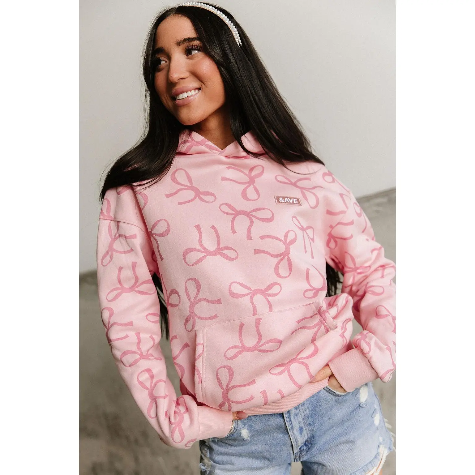 Comfort Zone Hoodie - Knot To Brag | Pink Bow Fleece Lined Sweatshirt | Mother's Day Gift | Casual Girly Comfy Coquette | Plus Size