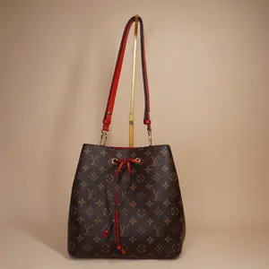 Pre-owned Louis Vuitton Canvas Shoulder Bags Coquelicot Monogram Neonoe MM Shoulder Bag
