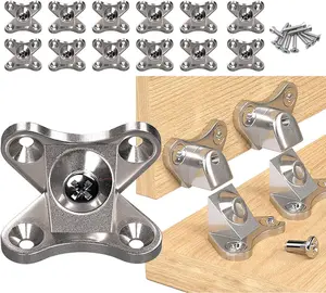 10 PCS Removable Corner Brace Bracket, Zinc Alloy L Shape Support Connector Bracket with Stainless Steel Screws, Butterfly Shape Braces