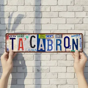 Ta'Cabron - Vintage Style Street Sign - Aluminum Wall Art & Room Decor for Garage Bar Bedroom Farmhouse Home - 16" x 4" Rust Free Metal Poster