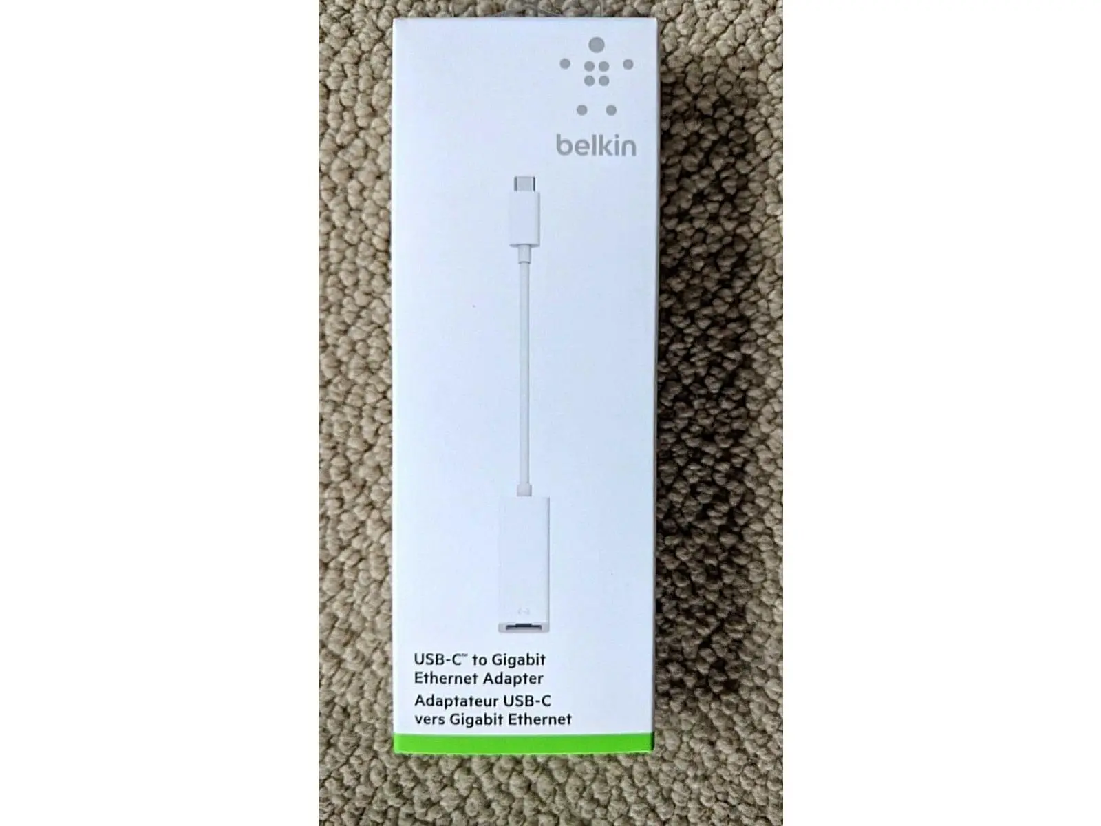 Belkin F2CU040DSWHTAPL USB-C to Gigabit Ethernet Adapter - Modern Network Adapter, Electronics Accessory for Device Port Expansion, Wired Access for USB-C Devices, Modern Usb Network Adapters