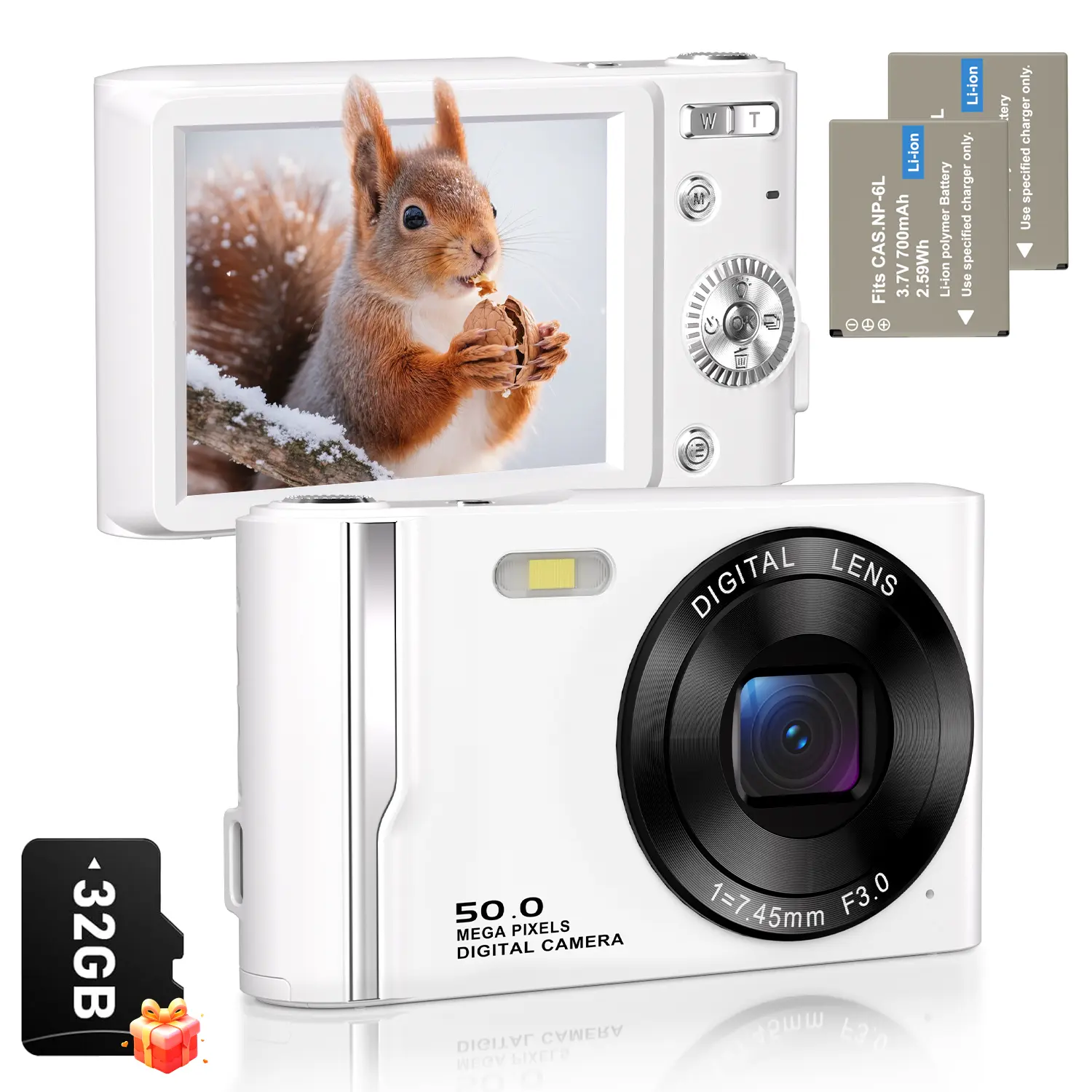 Digital Camera with SD Card,USB Charging ,Portable Mini Camera for Teenagers Students Boys Girls Gifts, Tech Gadgets, Gifts For Girlfriend Pocket