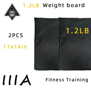 1.2LB 11 * 14 inch 3a rectangular fitness weightlifting board vest for strength training, black weightlifting board Home Gym Equipment Workout Equipment