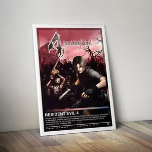 Resident Evil 4 Poster | Resident Evil Print | Gaming Poster | 4 Colors | Gaming Decor | Video Game Poster | Gaming Gift | Gaming Wall Art