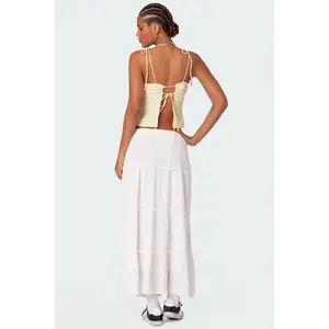 Billie Open Tie Back Gingham Top Billie Open Tie Back Gingham Top