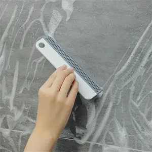 2pcs Hangable Handle Retractable Bristles Squeegees - Double-Sided Cleaning Scraper, All Purpose Tool with Hanging Hole for Kitchen, Glass Cleaning