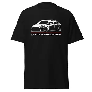 Premium T-Shirt For Lancer Evolution 2010 Car Enthusiast Grandpa Dad Son Birthday Gift Men's Tee Classic Cotton