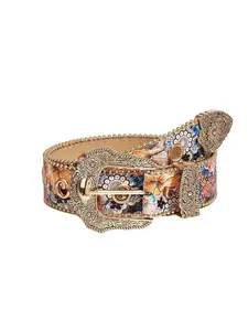 New American-style versatile printed belt, European and American style trend belt