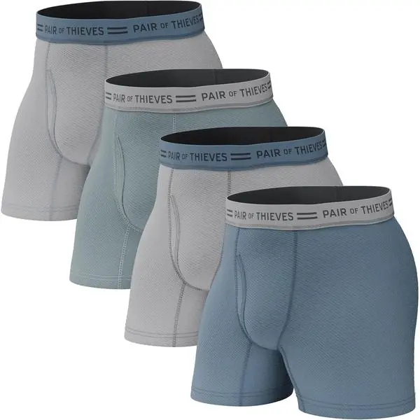 Pair of Thieves Men Every Day Kit Boxer Briefs | Underwear for Men | Soft, Tagless, Cotton Spandex Blend | Moisture Wicking