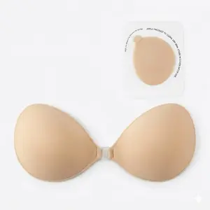 Women's Push-up Sticky Bra - Waterproof, Sweat-proof, Portable, Reusable, Washable, with Storage Board, Replaceable Adhesive Pads (Travel Essential）