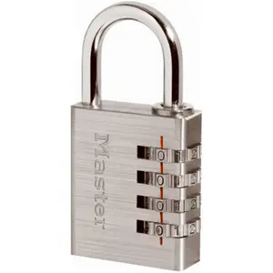 Master Lock 643D 1.56 in. Aluminum Luggage Combination Lock