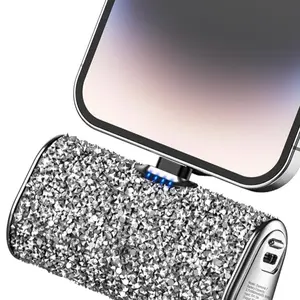 Bling Small Portable Charger, Power Bank For iPhone With Flashlight