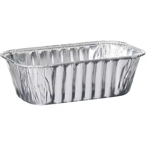 PLASTICPRO [1 Lb 10 Pack Disposable Loaf Pans Aluminum Tin Foil Meal Prep Bakeware - Cookware Perfect for Baking Cakes, Bread, Meatloaf, Lasagna 1 Pound 6'' X 3.75'' X 2''