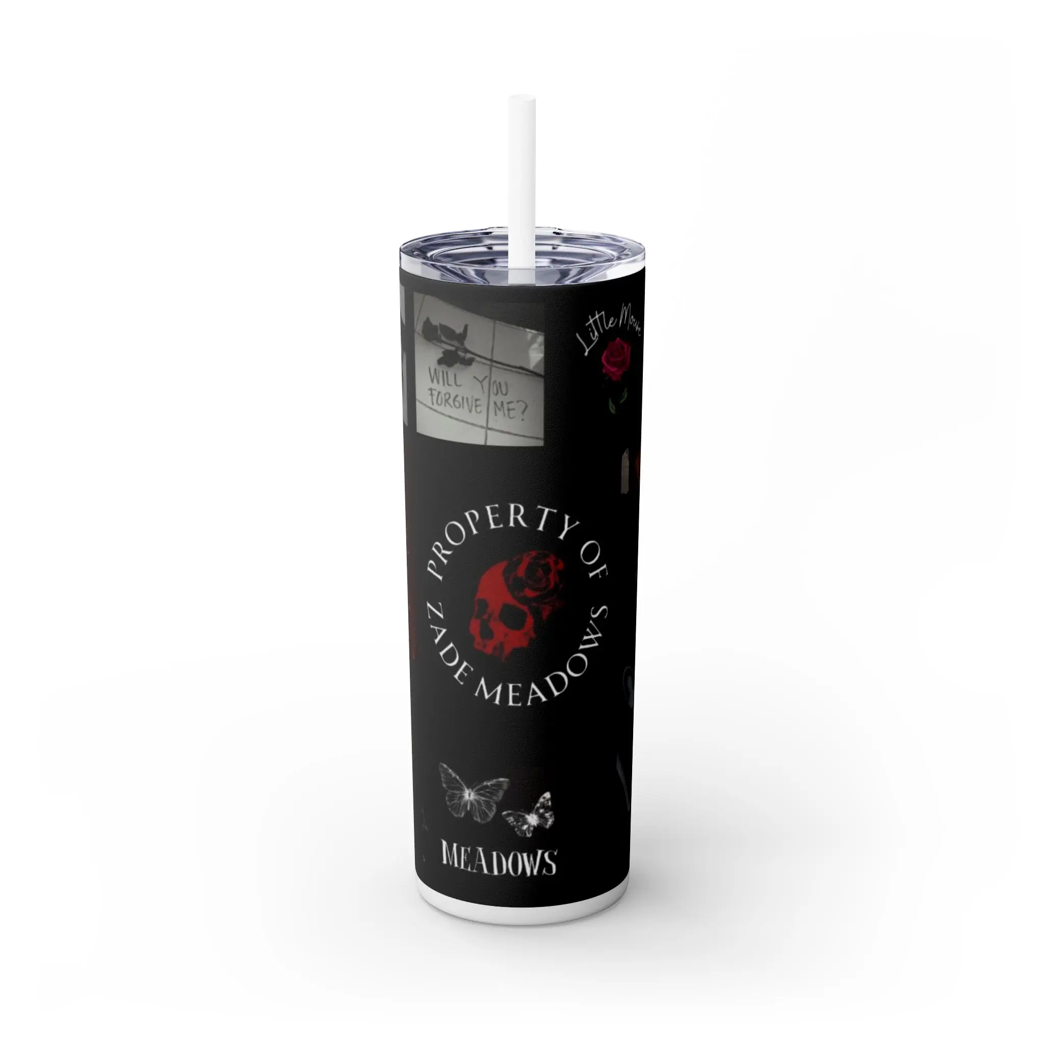 H.D. Carlton Haunting Adeline Zane Meadows Insulated Stainless Steel Tumbler Flask - Tumbler Shape Insulated Bottle, Multi-Size (12 oz,15 oz,16 oz,20 oz) Kitchenware for Adults' Everyday Home, On-the-Go Use