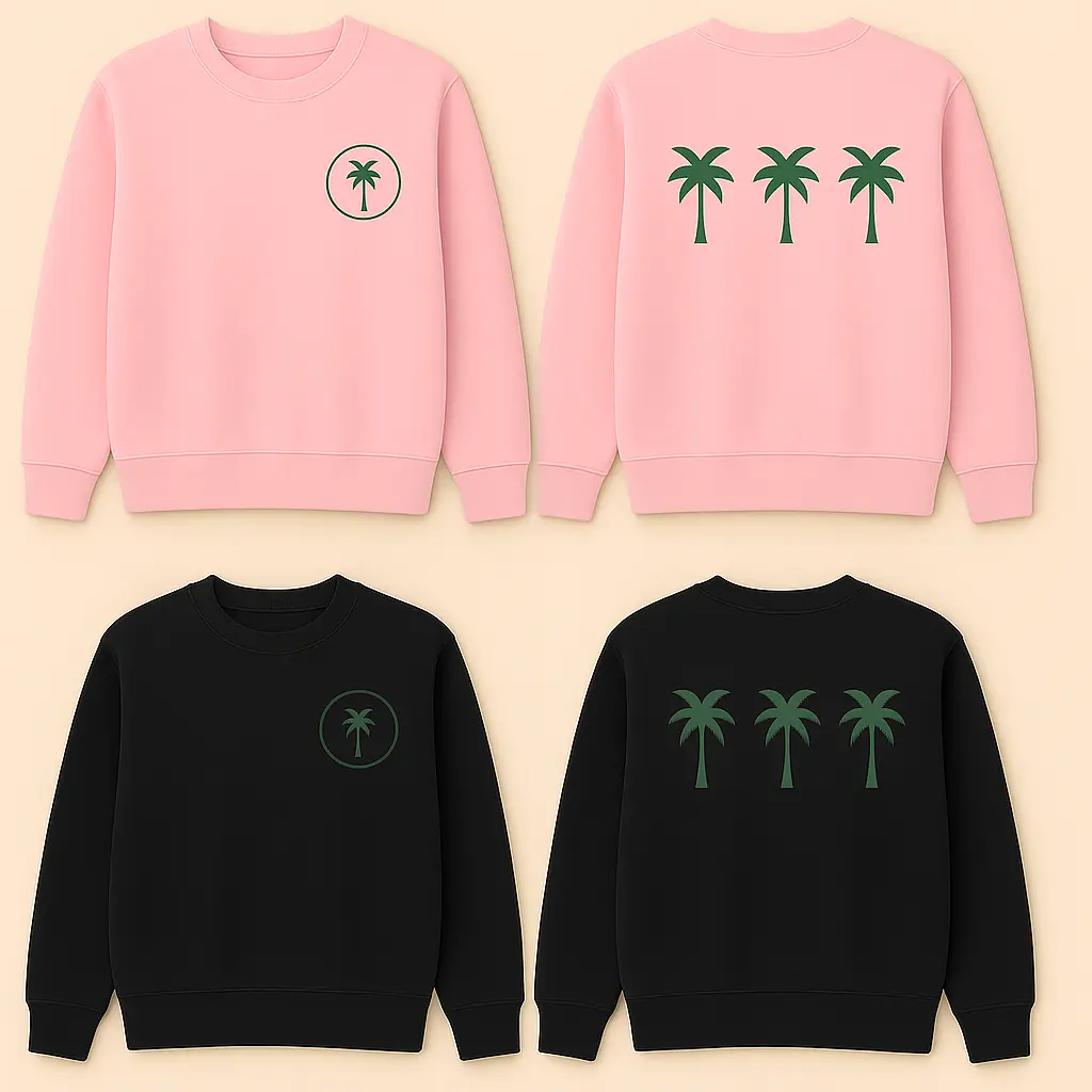 MommaPalm Triple Palm Sweatshirt– Pink & Black