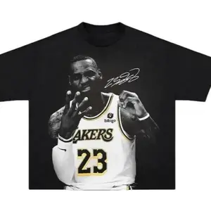 Lebron James 40K Graphic T-Shirt - Menswear Top with Graphic Design Crewneck Streetwear Tshirt