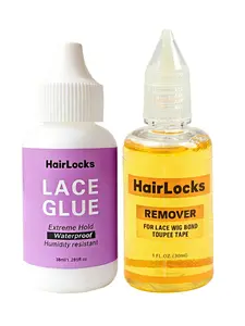 Wig Glue Set, 2-Pack Combo: 38ML Wig Glue + 30ML Remover, Essential Lace Glue Adhesive, Hair Accessories for Secure Hold & Easy Removal, Perfect for Wigs & Extensions