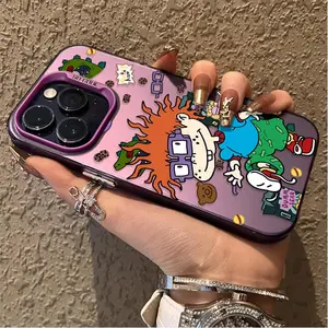 Fun cartoon phone case, compatible with iPhone 17, Air 16, E, 15, 14 Plus, 13, 12, Mini, 11 Pro Max, TPU material.