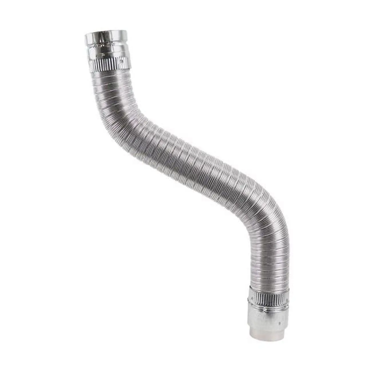 Aluminum/Steel Gas Vent Connector, 3 x 60 in. Silver Type B Gas Ventilation Component for Indoor Large Home Appliance Parts & Accessories, Indoor Use