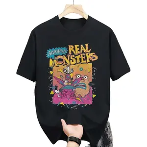 Vintage Aaahh Real Monsters T-Shirt - Retro 90s Nickelodeon Cartoon Graphic Tee - Classic Nostalgia Gift for Men or 90s Kids